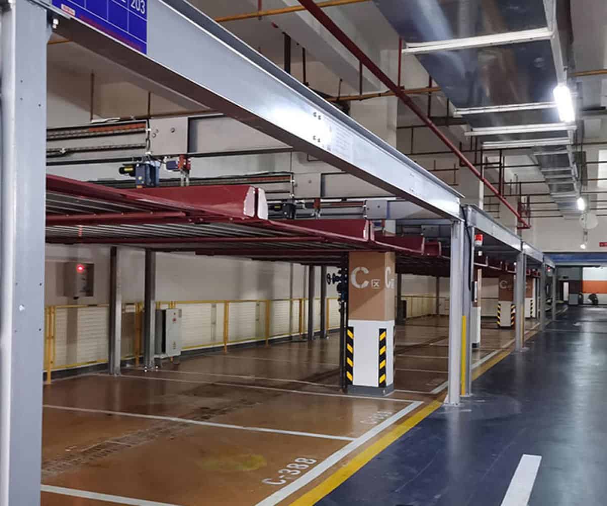 兩層升降橫移機(jī)械停車庫租賃